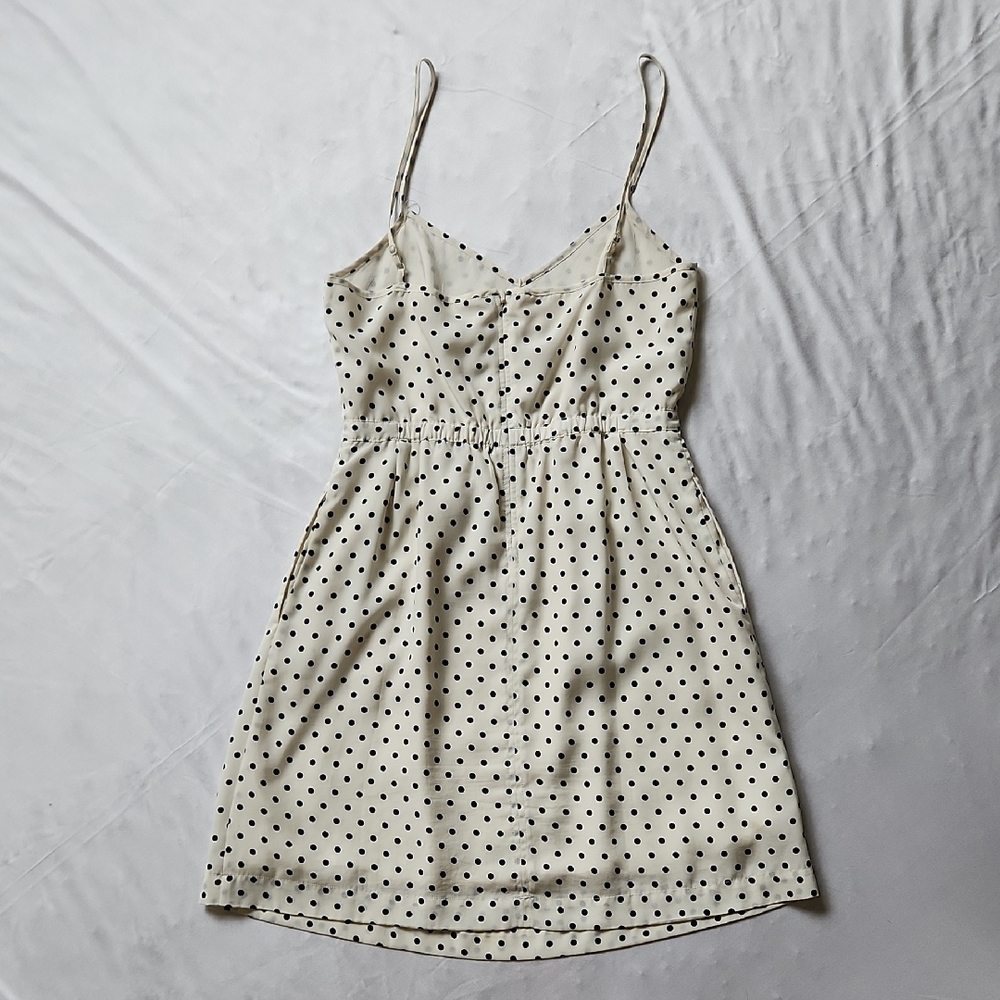 J. Crew Polka Dot Spaghetti Strap Dress With POCKETS Size 2 - Picture 7 of 9